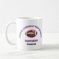 Purple High School Football Player Personalised