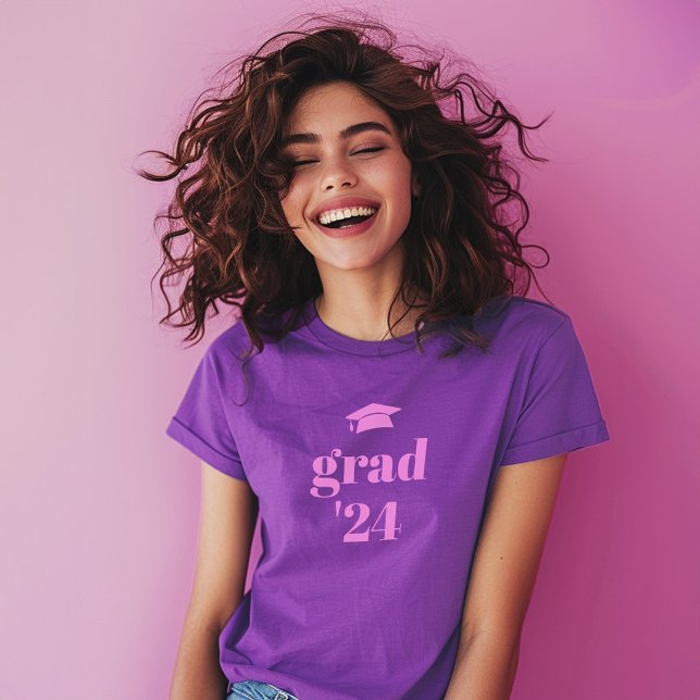 Purple High School Graduate Stylish Graduation T-Shirt (Purple High School Graduate Stylish Graduation T-Shirt)