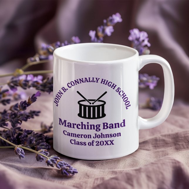 Purple High School Marching Band Customisable Coffee Mug (Creator Uploaded)