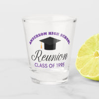 Purple High School Reunion Party Custom Alumni
