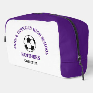 Purple High School Soccer Team Personalised Dopp Kit