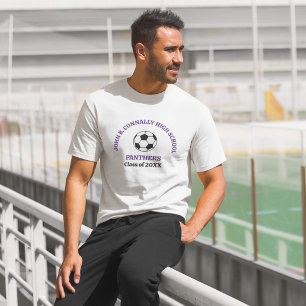 Purple High School Soccer Team Personalised T-Shirt