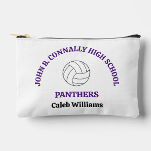 Purple High School Volleyball Player Personalised Accessory Pouch