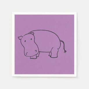 purple hippo napkin