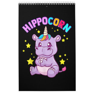 Purple HippoCorn Hippo Corn Hippopotamus Lover Calendar