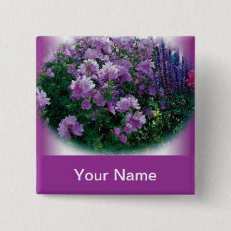 Purple hisbiscus flowers button