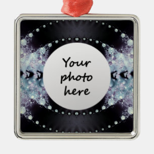 Purple Hole Metal Tree Decoration