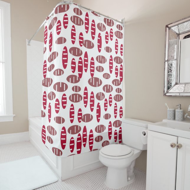 Purple Holey Ovals  Shower Curtain (In Situ)