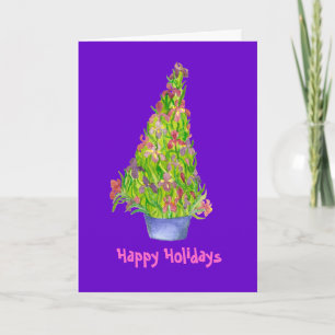 Purple Holidays Card