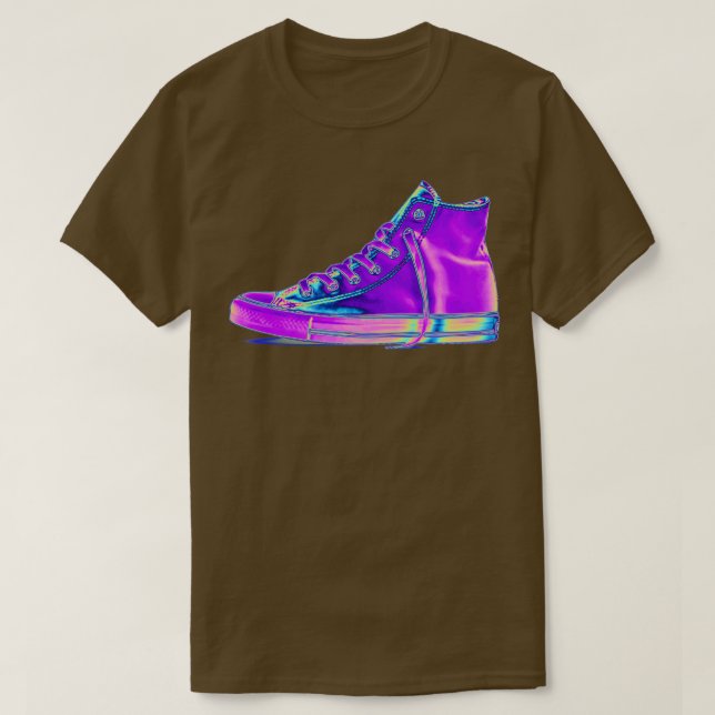 Purple Holographic Sneaker T-Shirt (Design Front)