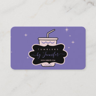 Purple homemade mug tumbler Crafter Business Card