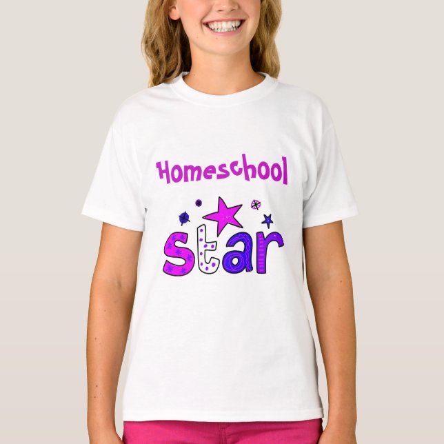 Purple Homeschool Star T-Shirt (Front)