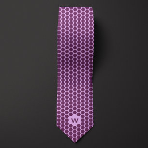 Purple Honeycomb Casual Tie