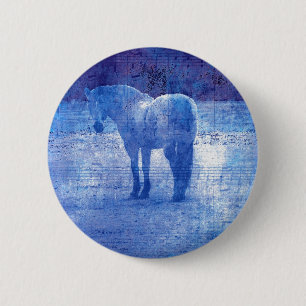 Purple Horse 6 Cm Round Badge