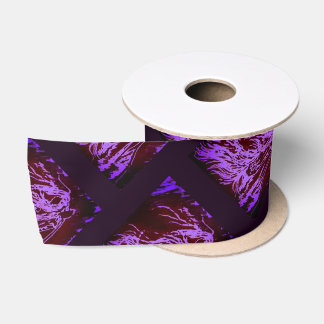 Purple horse art satin ribbon