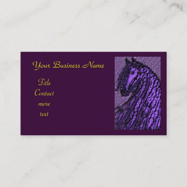 purple Horse Business card (Front)