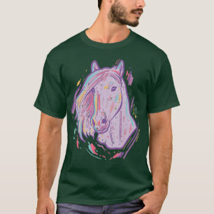 Purple Horse Painting Animal Art Equestrian Men Wo T-Shirt