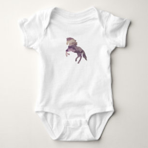 Purple Horse Painting Baby Bodysuit