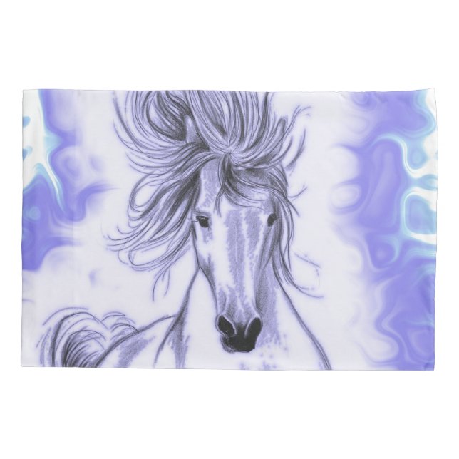 Purple Horse Pillowcase (Back)