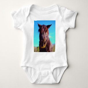 Purple Horse w/ Green Mouth Baby Bodysuit