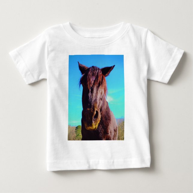 Purple Horse w/ Green Mouth Baby T-Shirt (Front)