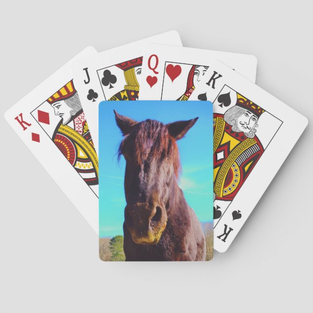 Purple Horse w/ Green Mouth Playing Cards (Back)