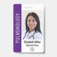 Purple Hospital Medical Employee Photo ID