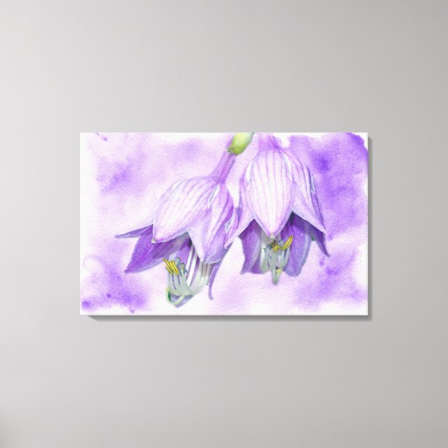 Purple Hosta Flowers Canvas Print (Front)
