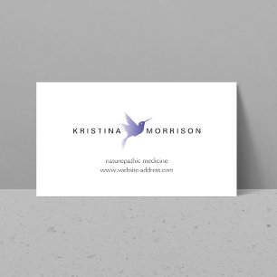 Purple Hummingbird Logo Naturopaths, Healthcare Business Card