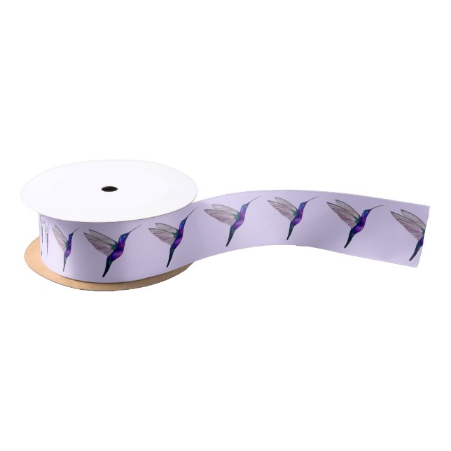 Purple Hummingbird Satin Ribbon (Spool)
