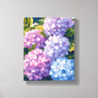 Purple Hydrangea Bush | Floral Watercolor Painting