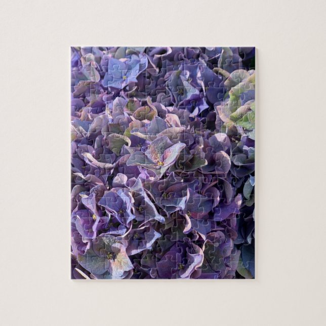 Purple Hydrangea Flower Original Photo Unique Jigsaw Puzzle (Vertical)