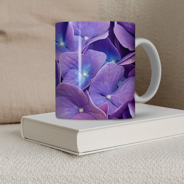 Purple Hydrangea Flowers Coffee Mug (Purple Hydrangea Flowers Coffee Mug)