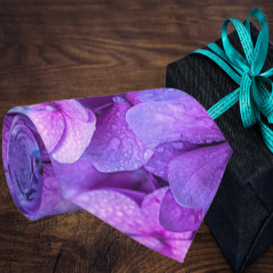 Purple Hydrangea Flowers Floral Petal Wedding Tie