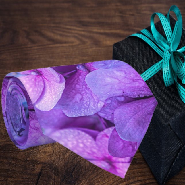 Purple Hydrangea Flowers Floral Petal Wedding Tie (Creator Uploaded)