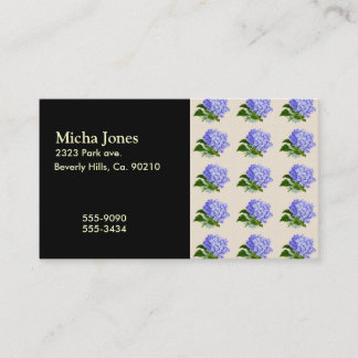 Purple Hydrangea Flowers Vintage Pattern Business Card