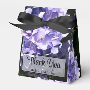 Purple hydrangea purple flower purple floral favour box