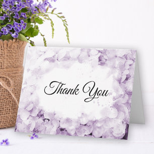 Purple Hydrangea Watercolor Sympathy Thank You