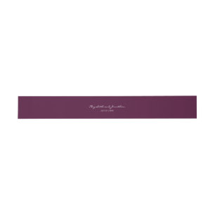 Purple hydrangea - wedding invitation belly band