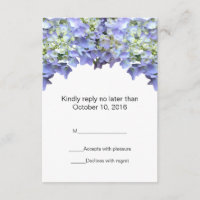 Purple Hydrangea Wedding RSVP