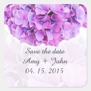 Purple hydrangea wedding stickers hydrangea4