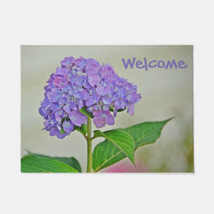 Purple Hydrangea Welcome Mat