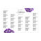 Purple Hydrangeas Seating Chart Poster