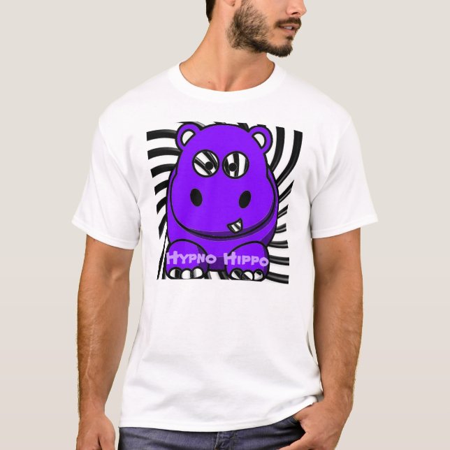 Purple Hypno Hippo T-Shirt (Front)