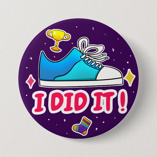 Purple I Did It 3" Badge (Front)