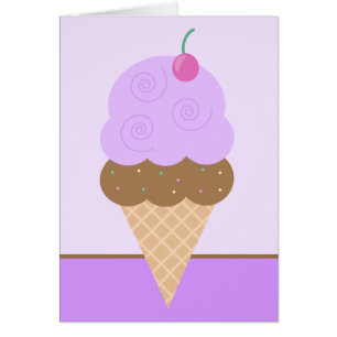 Purple Ice Cream Cone