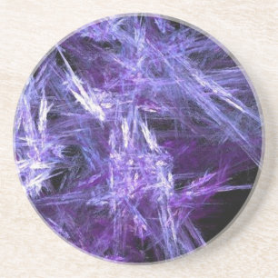 Purple Ice Crystals Coaster