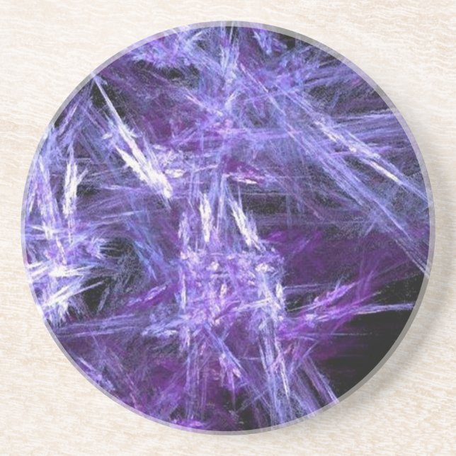 Purple Ice Crystals Coaster (Front)