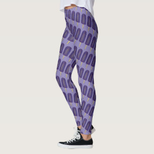Purple Ice Lolly Grape Popsicle Pop Summer Foodie Leggings
