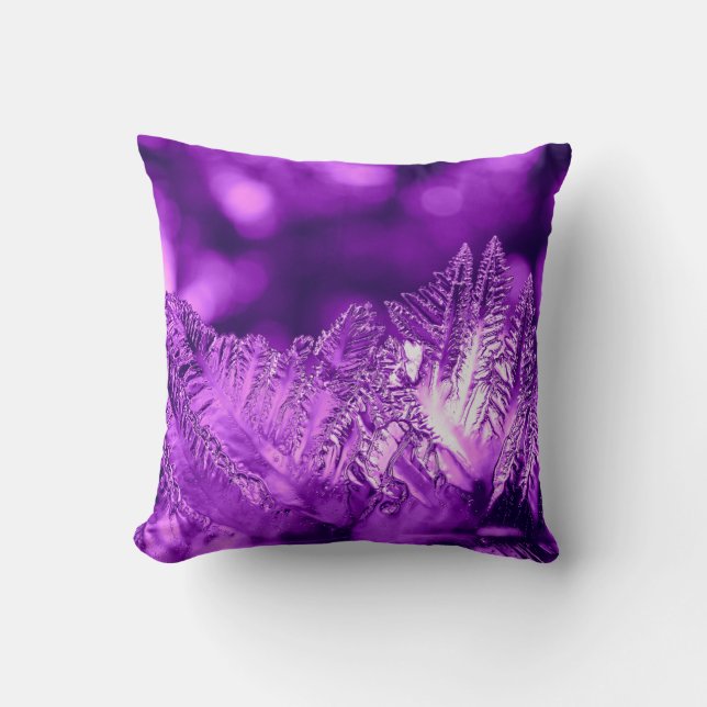 Purple Ice Photograph Cushion (Front)